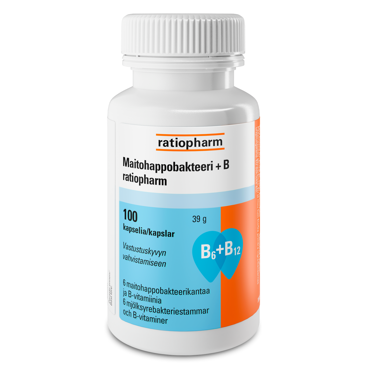 Maitohappobakteeri + B ratiopharm 100 kapselia