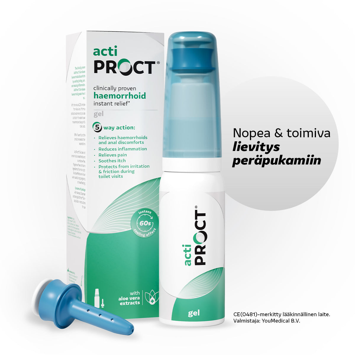 ActiProct geeli aerosoliannostelijalla 45 ml - Peräpukamien oireisiin