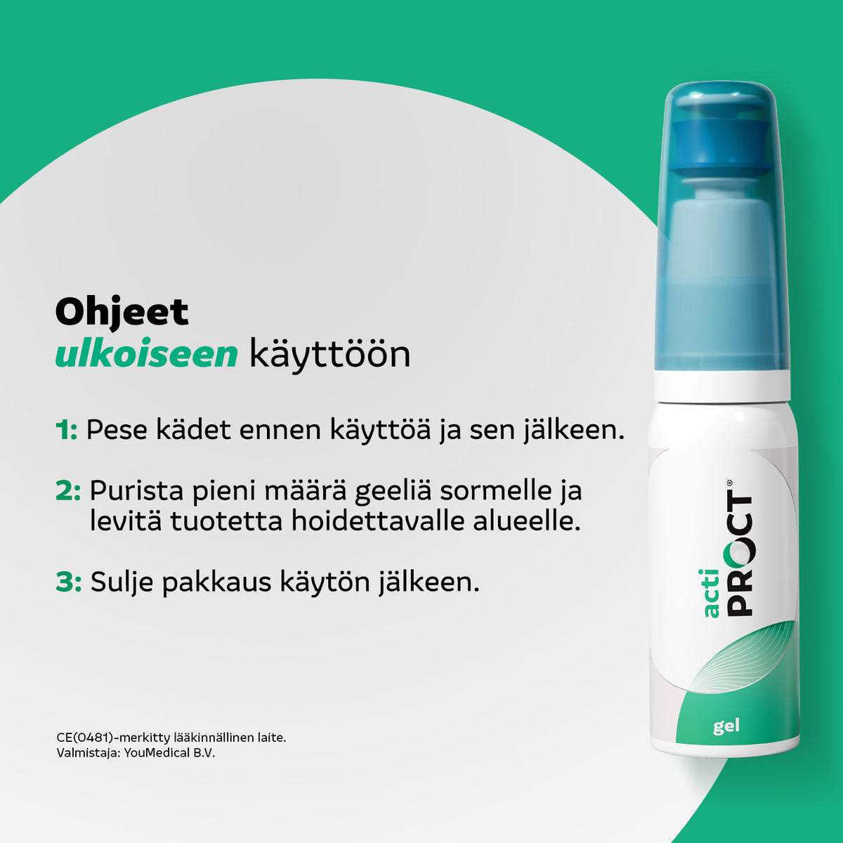 ActiProct geeli aerosoliannostelijalla 45 ml - Peräpukamien oireisiin