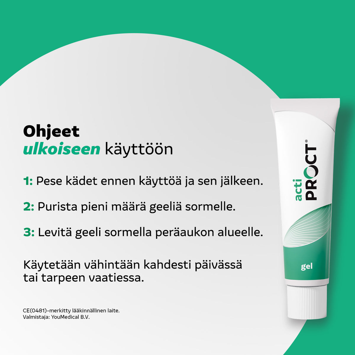 ActiProct geeli + asetin 30 g -Peräpukamien oireisiin