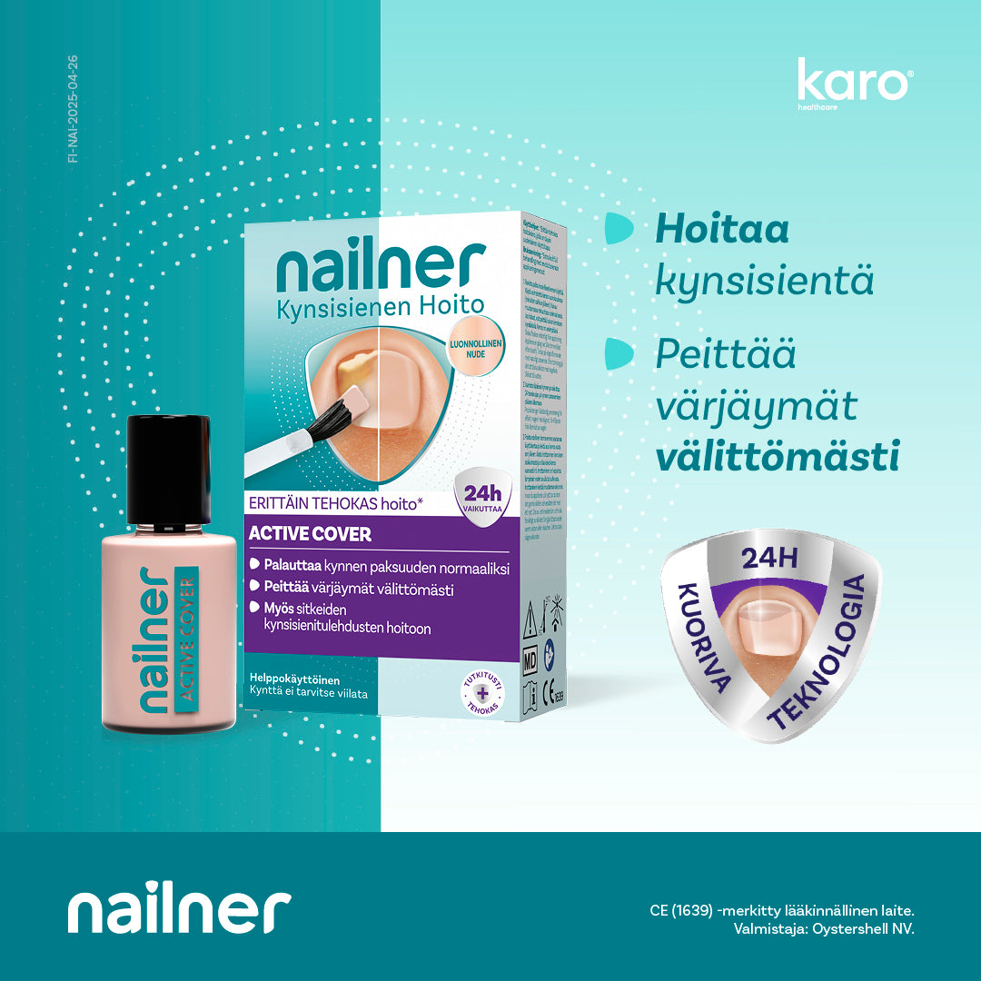 Nailner Active Cover Nude lakka kynsisienen hoitoon