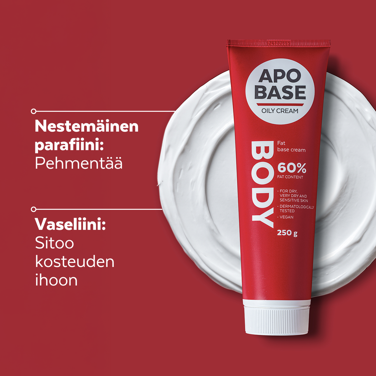 Apobase Oily Creme rasvainen perusvoide - eri kokoja
