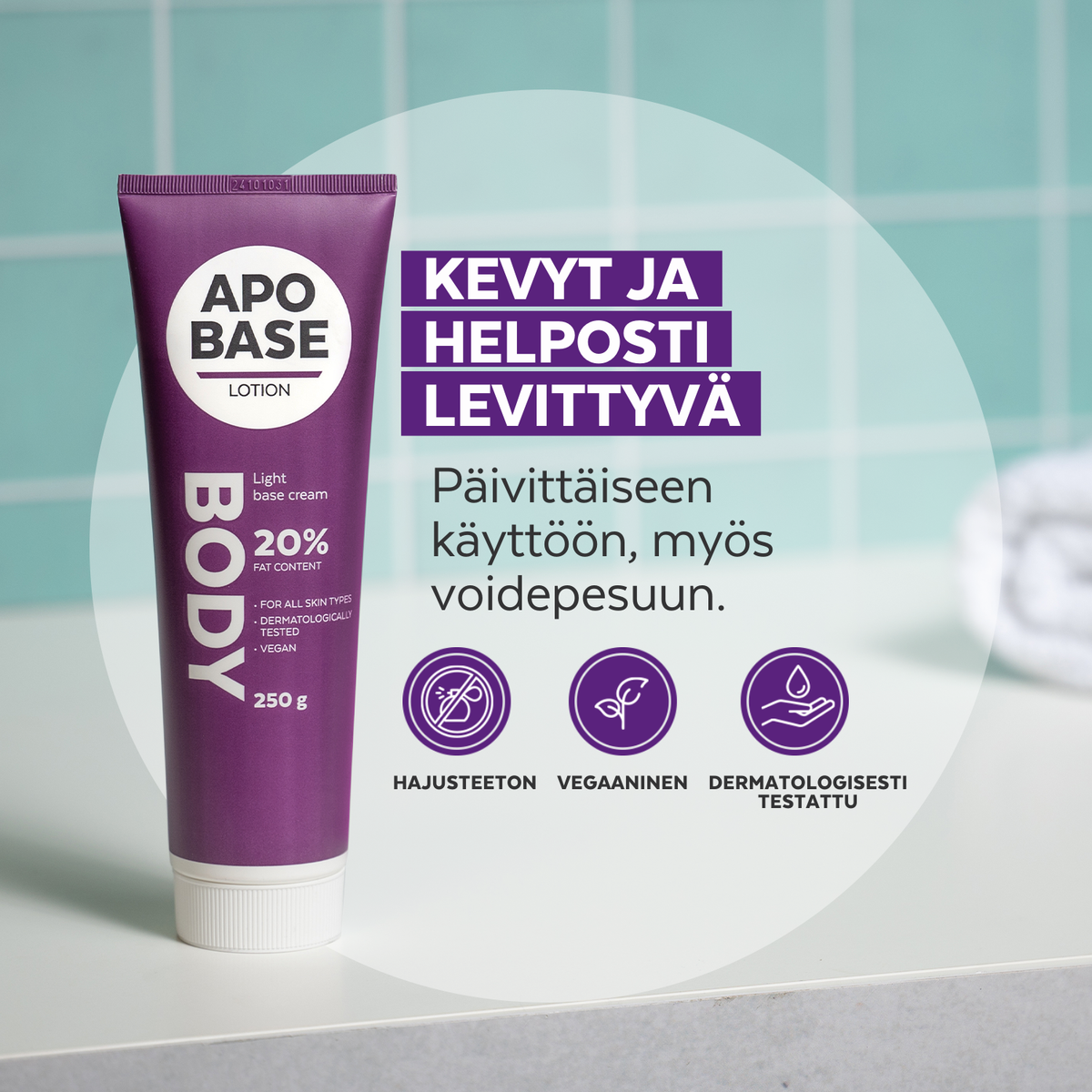 Apobase Lotion kevyt perusvoide - eri kokoja
