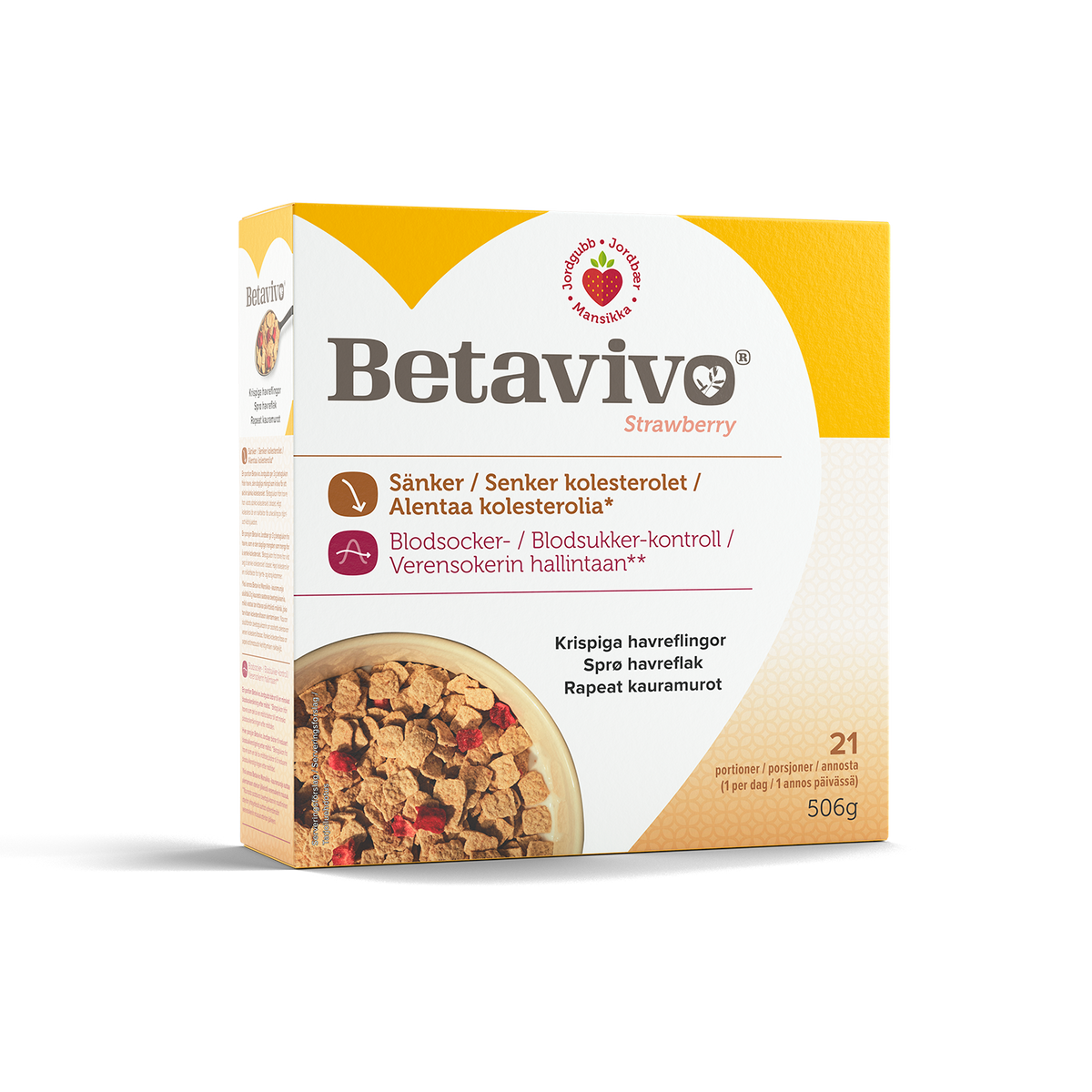 Betavivo Strawberry kauramurot 506 g - auttaa alentamaan kolesterolia