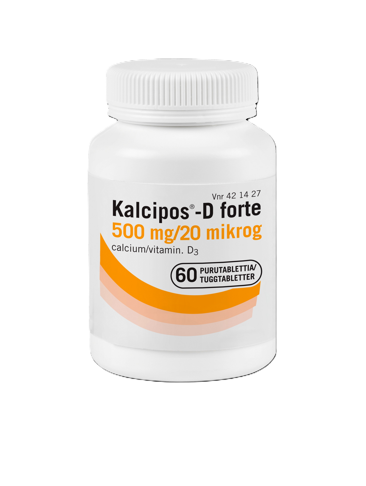 KALCIPOS-D FORTE 500 mg/800 IU 60 purutabl.