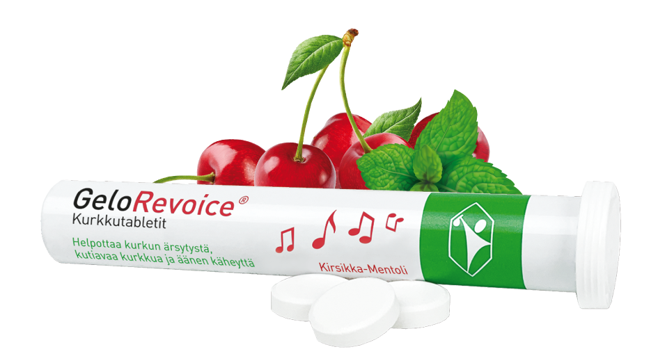 GeloRevoice Kurkkutabl Kirsikka-Mentoli 20 kpl