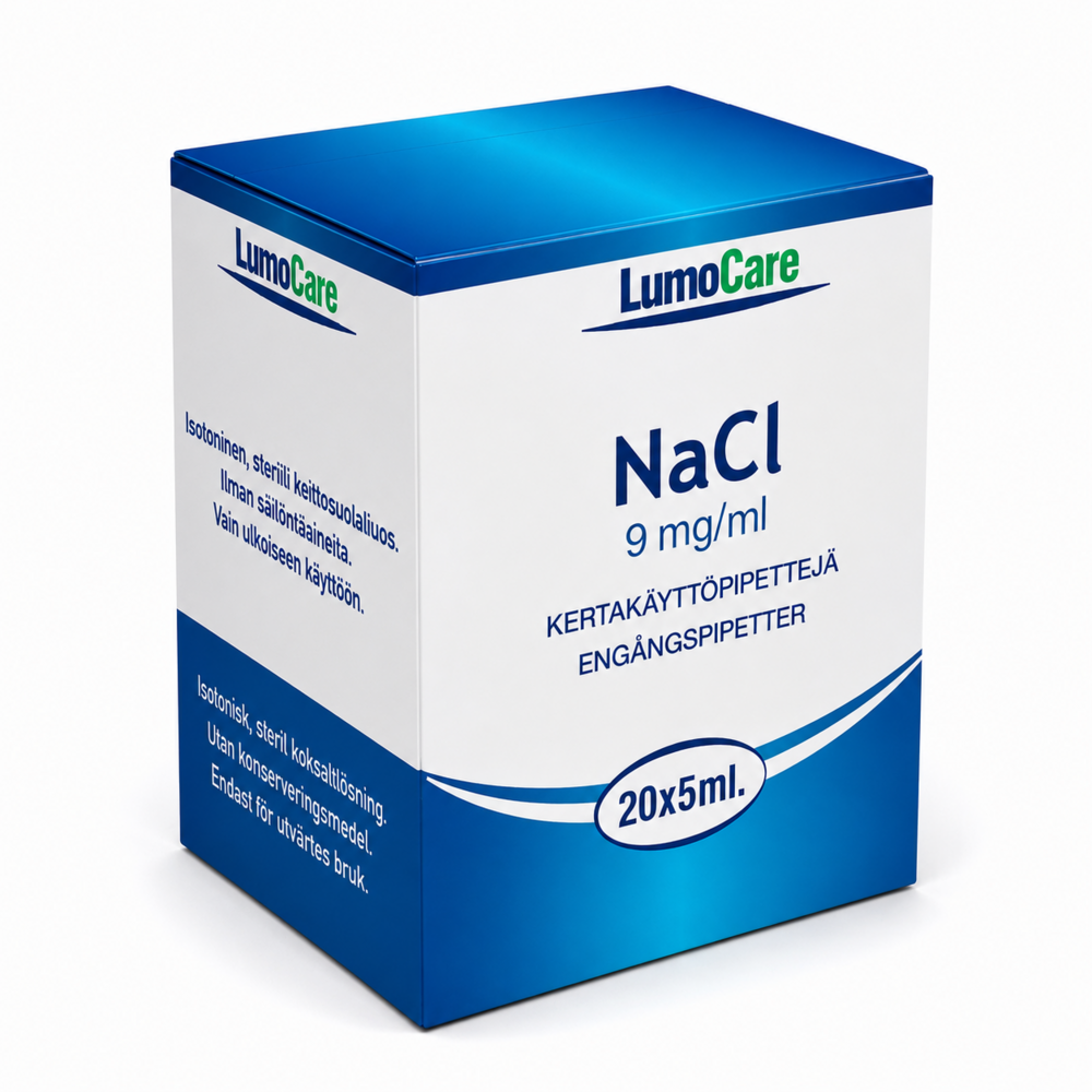 Lumocare NaCl 20x5ml - steriili keittosuolaliuos
