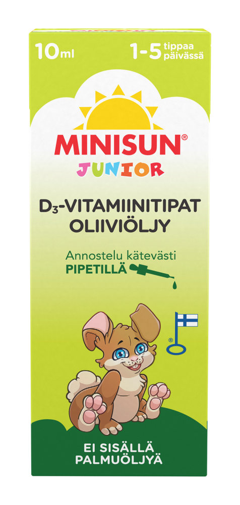 MINISUN D-TIPAT OLIIVIÖLJY 10 µg 10 ml