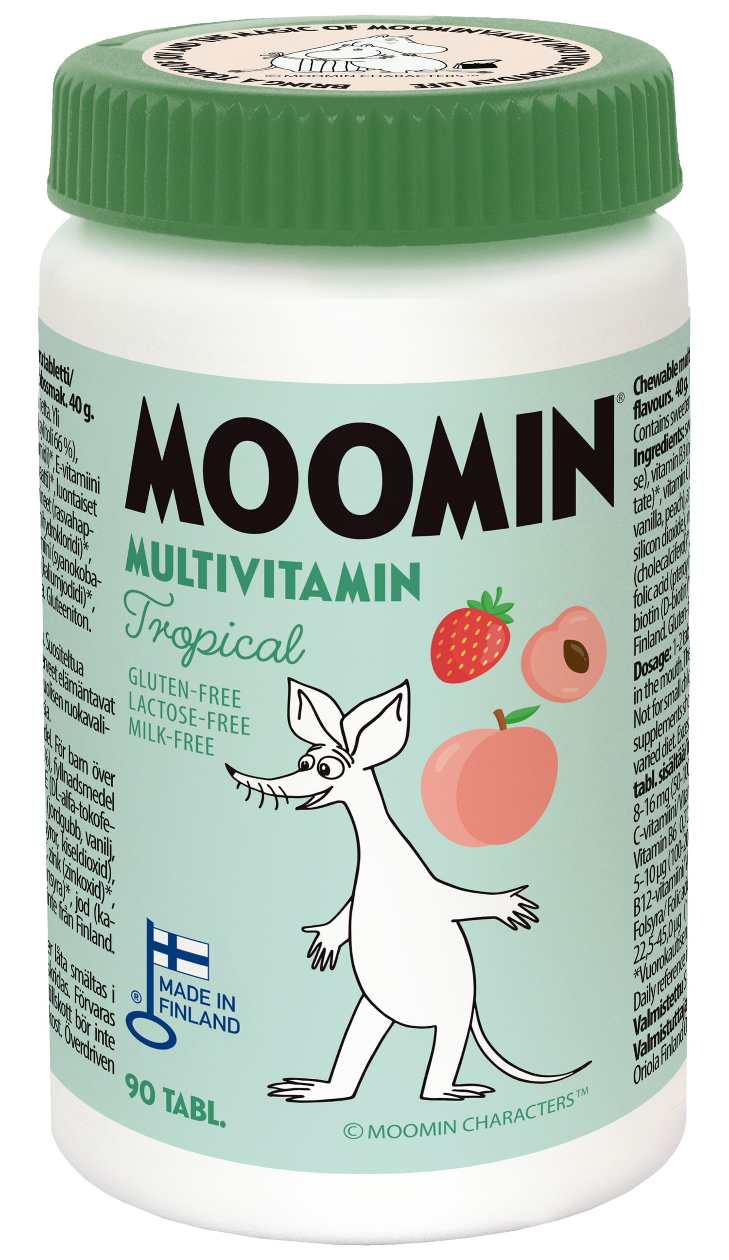 Moomin® Monivitamiini Tropical purutabletti 90 kpl