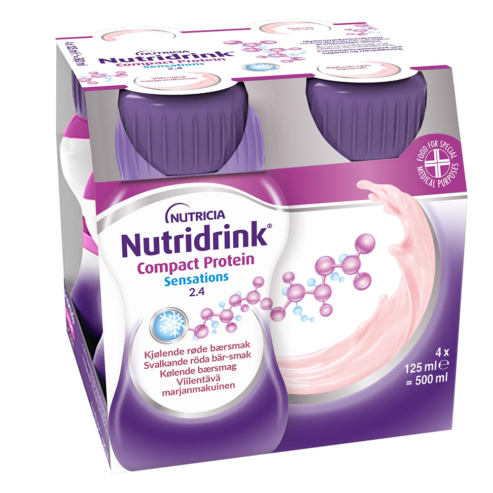Nutridrink Compact Protein Sensations viilentävä marjanmakuinen 4 x 125 ml