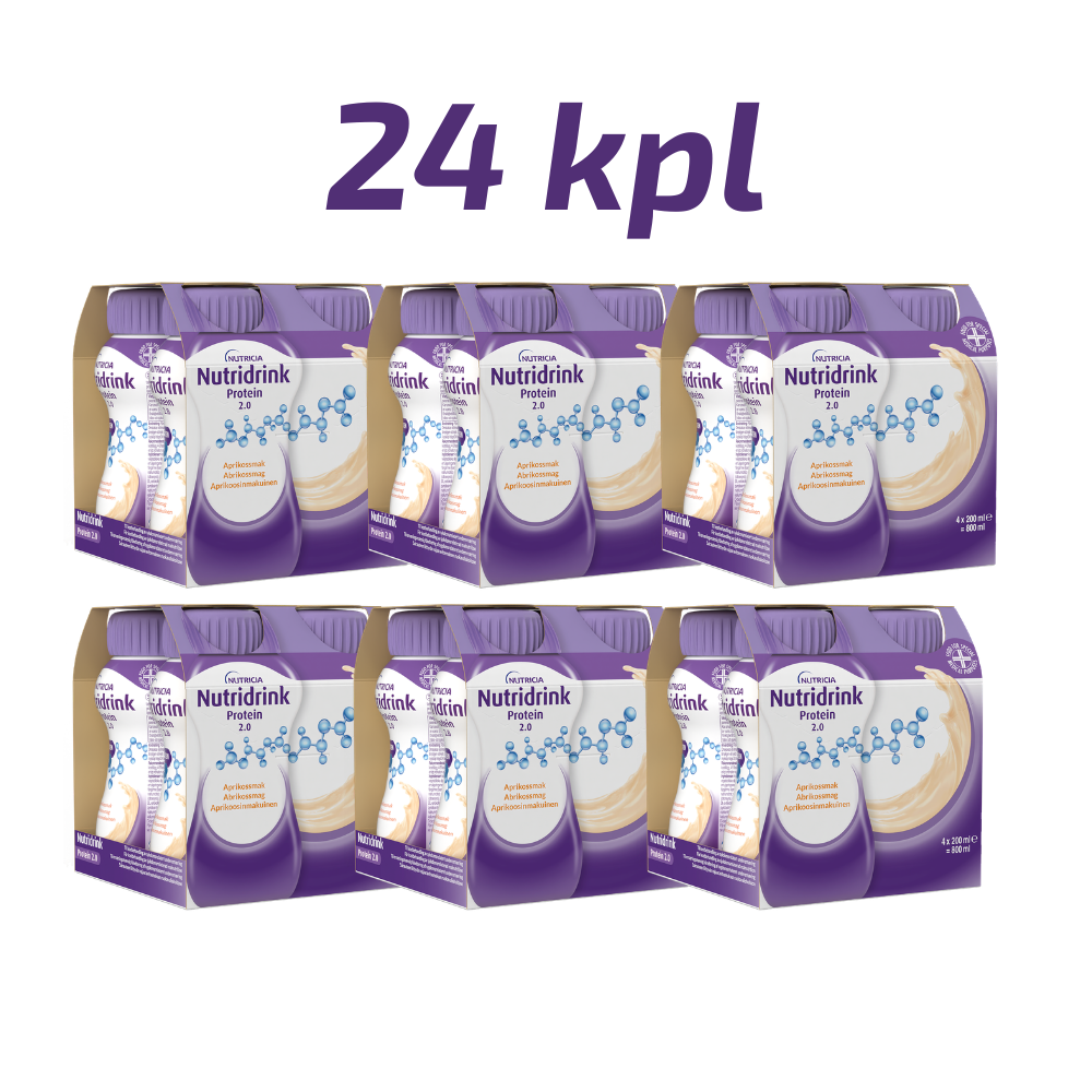 Nutridrink Protein 2.0 Aprikoosi säästöpakkaus 24X200 ml