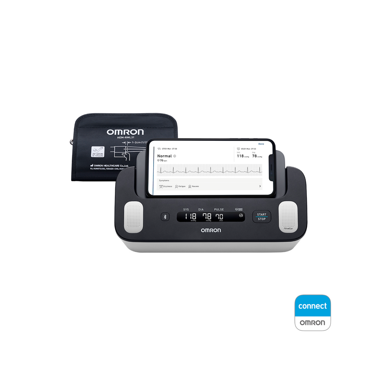 OMRON Complete EKG- ja verenpainemittari