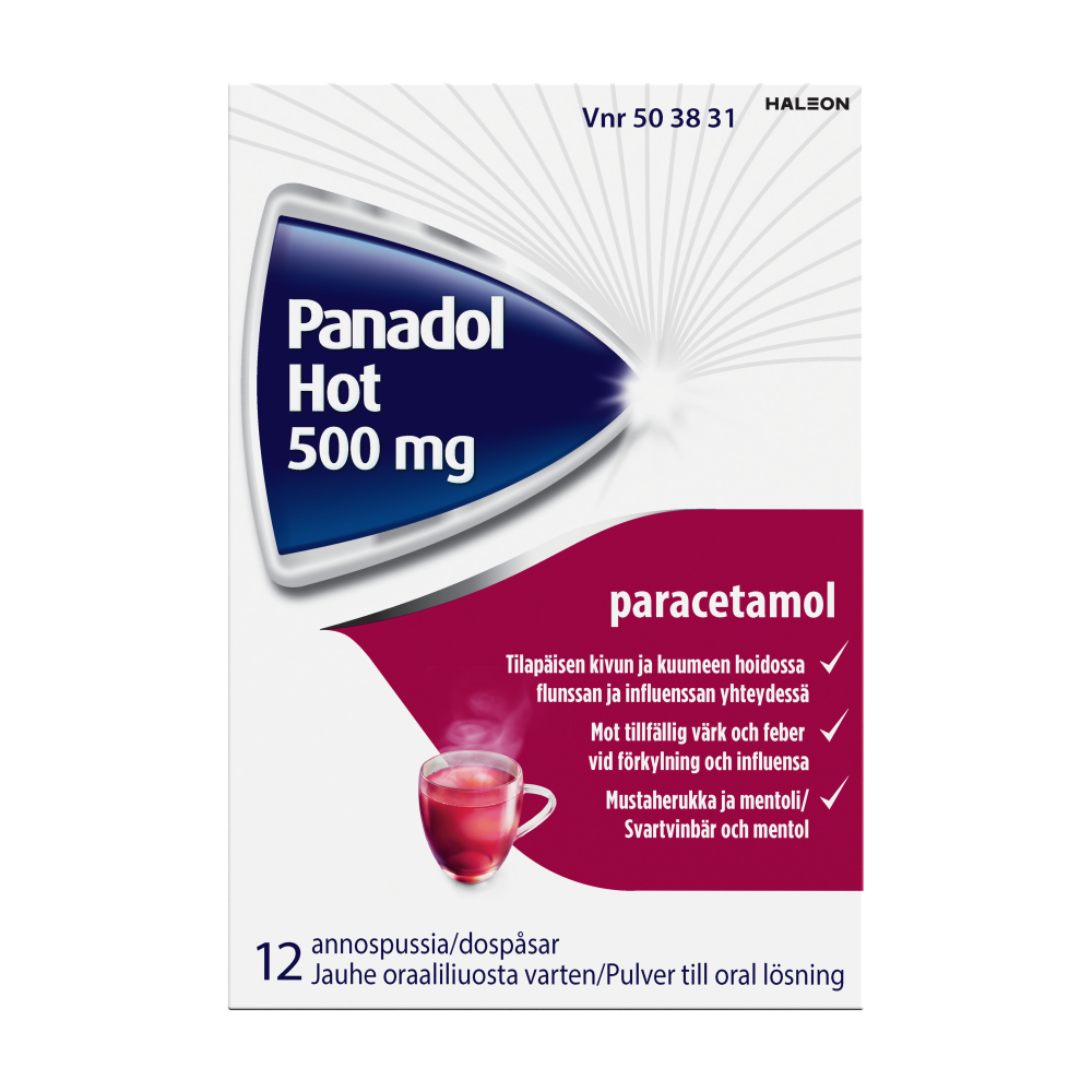 Panadol Hot 500 mg/annos -annosjauheet 12 annospussia