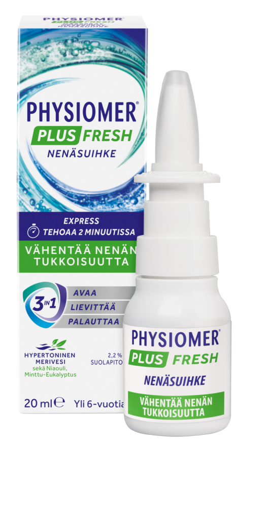 Physiomer Plus Fresh nenäsuihke tukkoiselle nenälle 20 ml