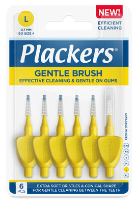 Plackers Gentle Brush L 0.7 mm hammasväliharja 6 kpl
