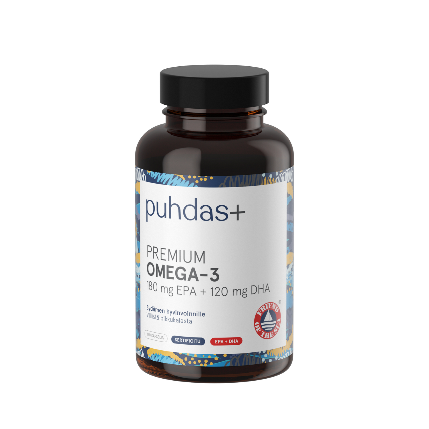 Puhdas+ Premium Omega-3 180mg epa/120mg dha 160 kapselia