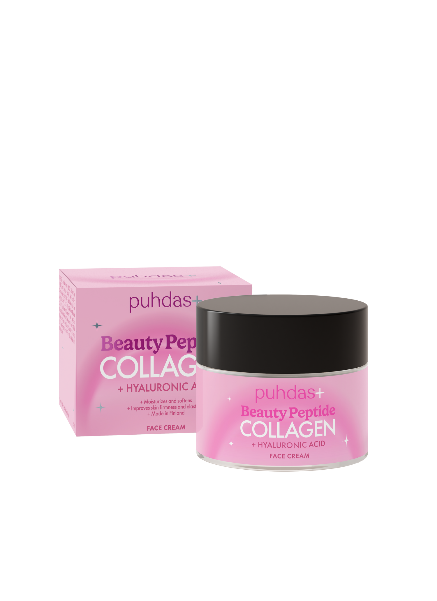Puhdas+ Collagen & Hyaluronic Acid Beauty Peptide Face Cream kosteuttava kasvovoide 50 ml