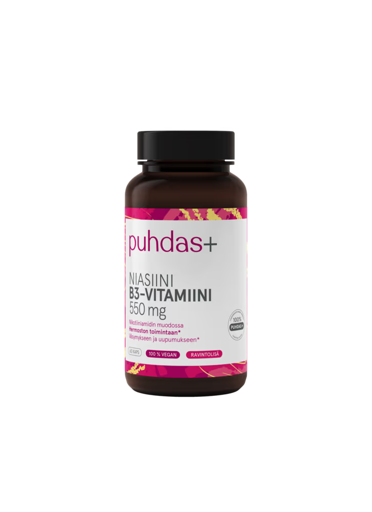 Puhdas+ Vahva B3-Vitamiini Niasiini 60 vegekaps