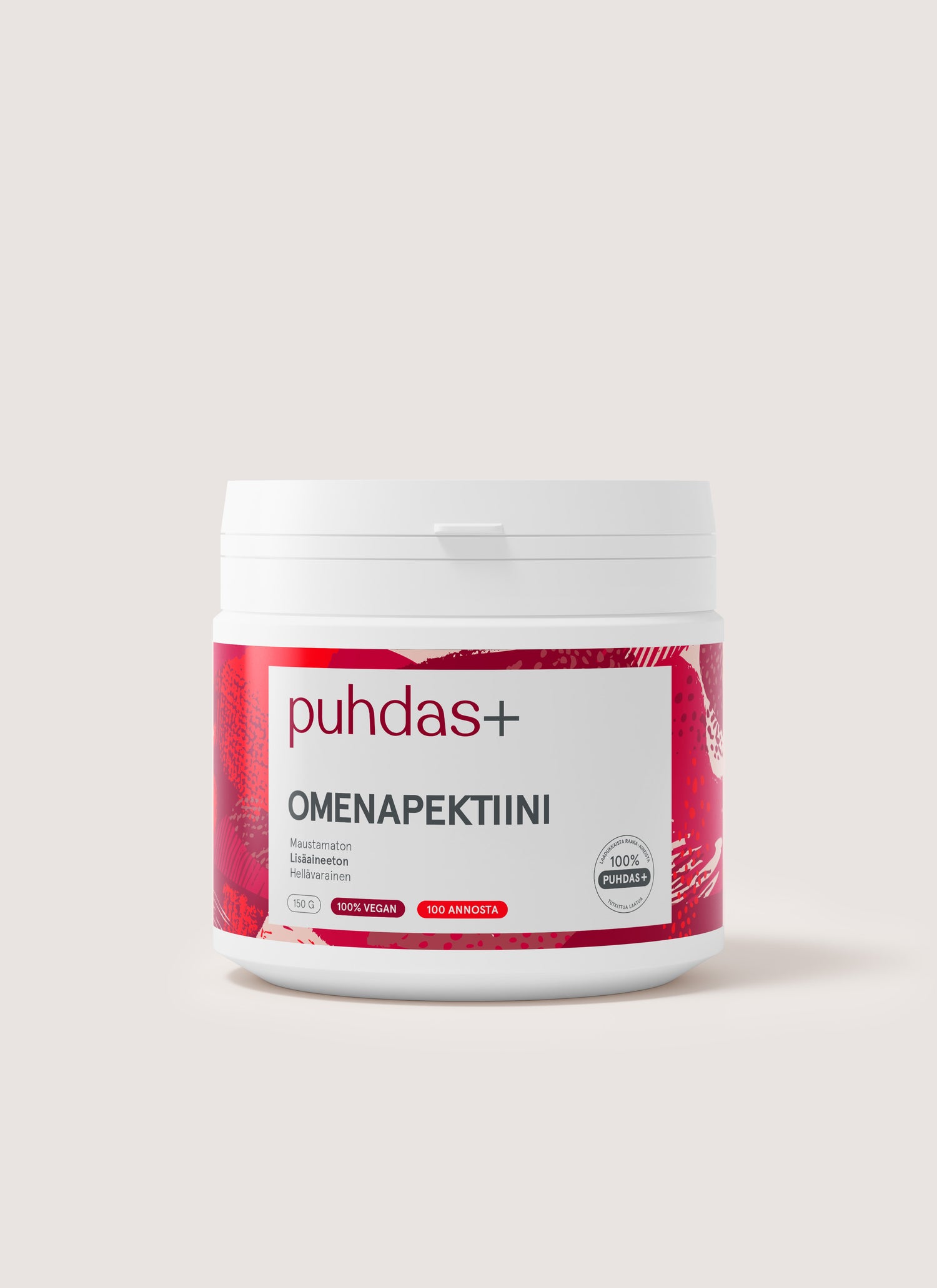 Puhdas+ Omenapektiini 150 g kuitujauhe vatsan ja suoliston hyvinvointiin