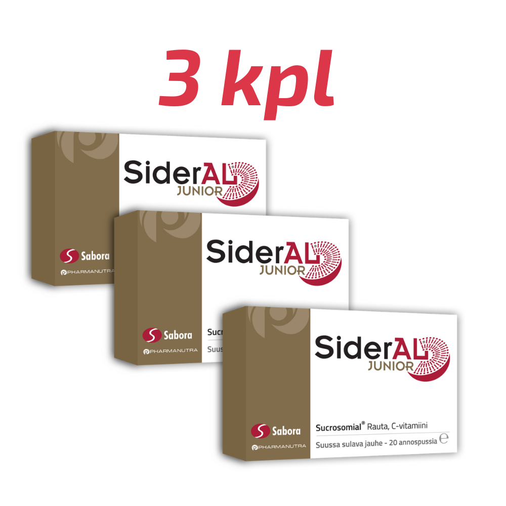 SiderAL Junior säästöpakkaus 3 x 20 pss