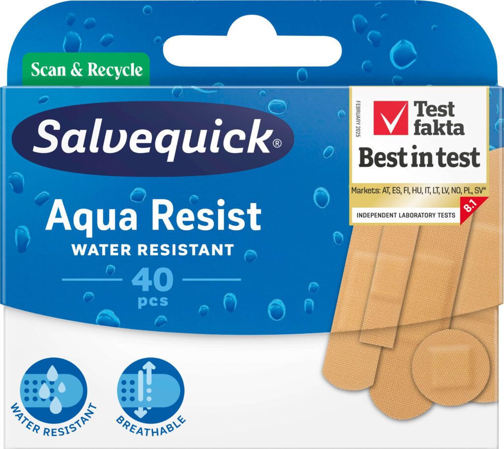 Salvequick Aqua Resist muovilaastari 40 kpl