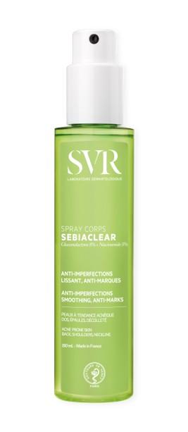 SVR Sebiaclear Spray Corps epäpuhtauksia hoitava suihke vartalolle 150 ml