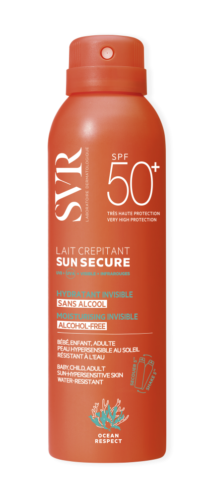 SVR SUN SECURE Lait Crepitant SPF50+ Rätisevä aurinkovoide lapsille 200 ml