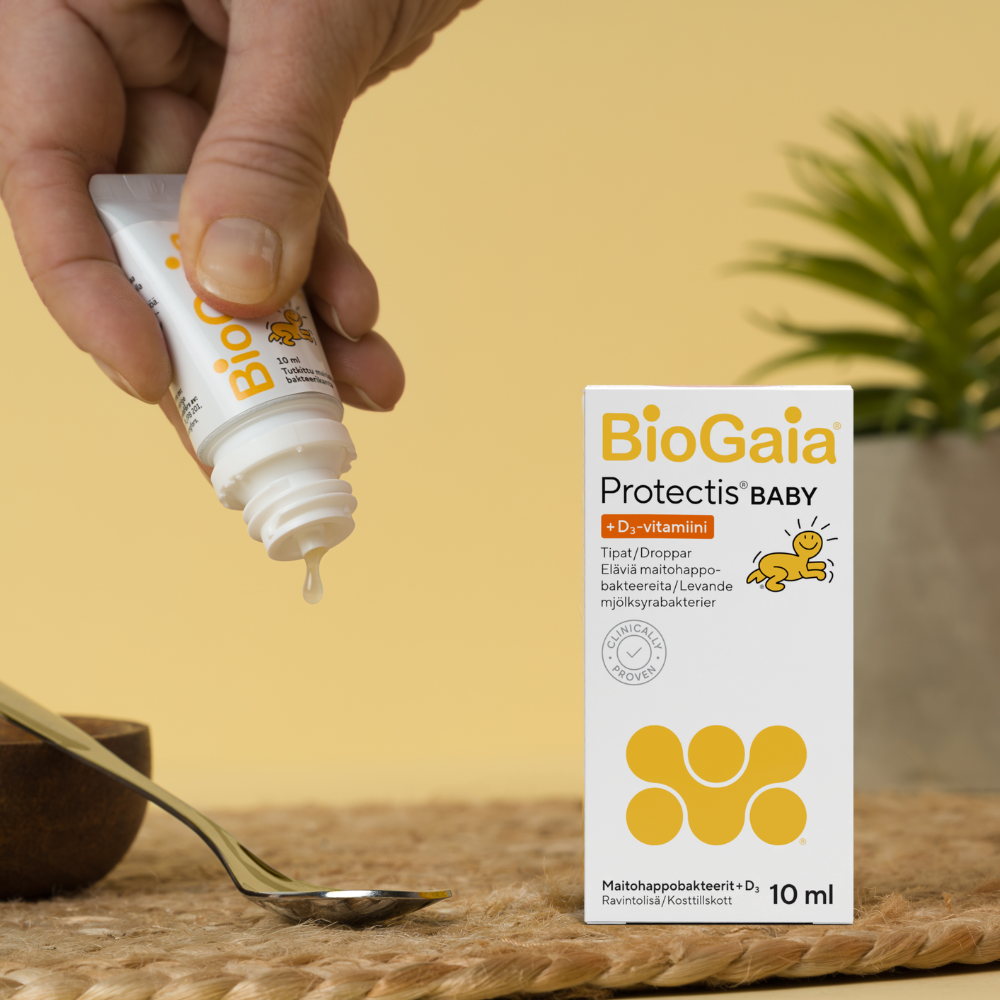 BioGaia Protectis BABY+D3 10 ml maitohappobakteeri vauvalle ja taaperolle