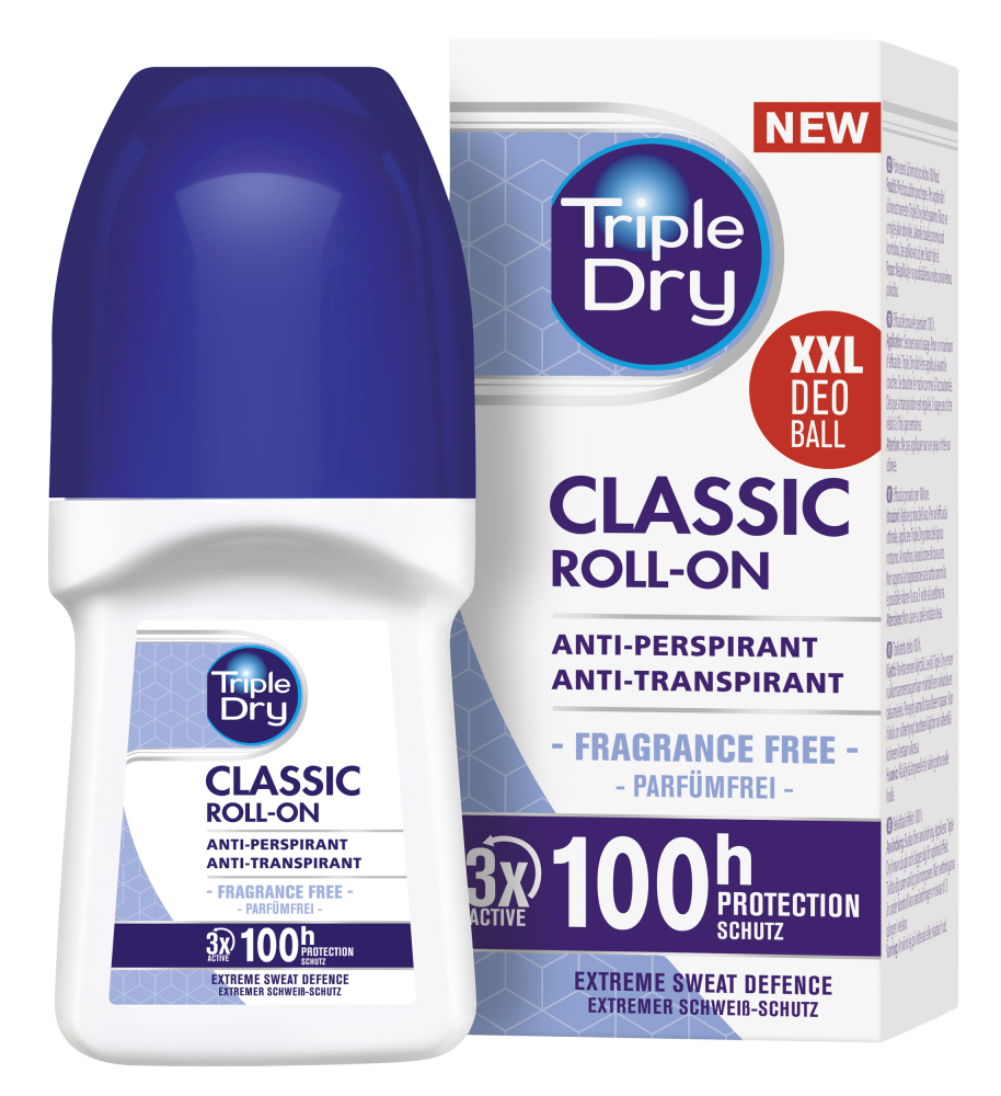Triple Dry 100h Classic antiperspirant roll-on tuoksuton 50 ml