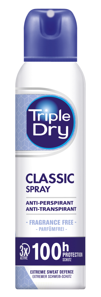 Triple Dry 100h Classic Spray Antiperspirant tuoksuton 150 ml