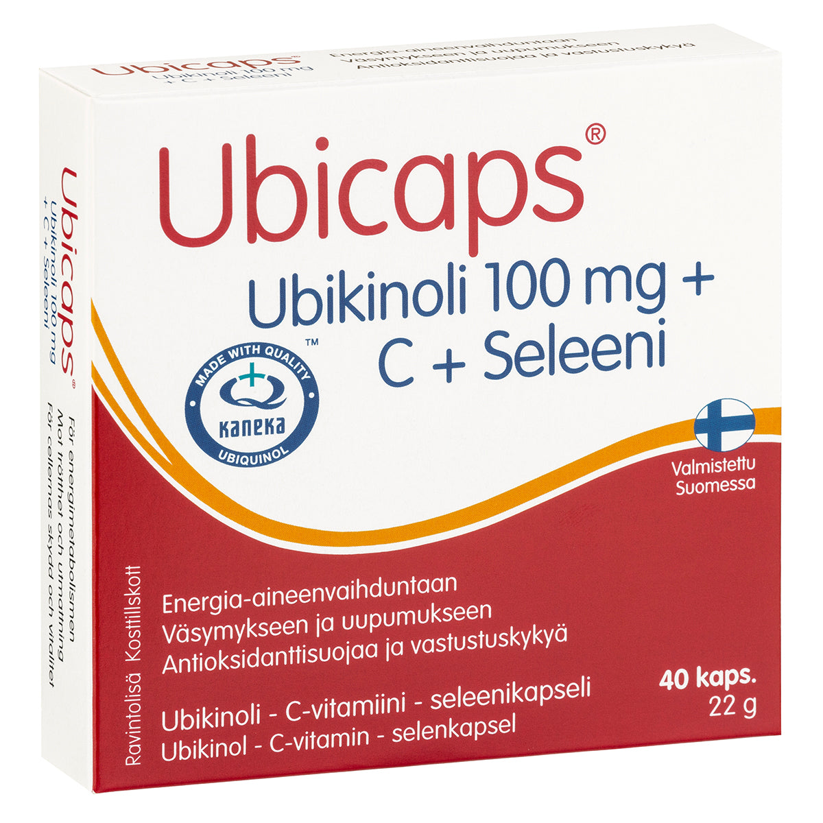 Ubicaps® Ubikinoli 100 mg + C + Seleeni 40 kaps.