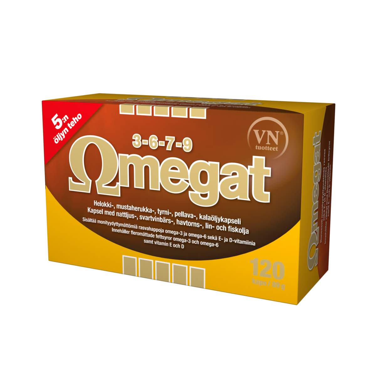 Omegat 3-6-7-9 rasvahappokapselit 120 kaps