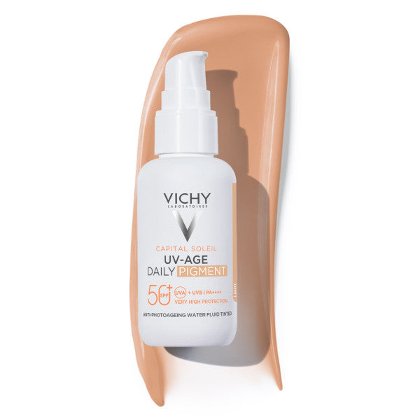 Vichy Capital Soleil UV-Age Daily Pigment Light SPF50+ sävytetty aurinkosuojavoide kasvoille