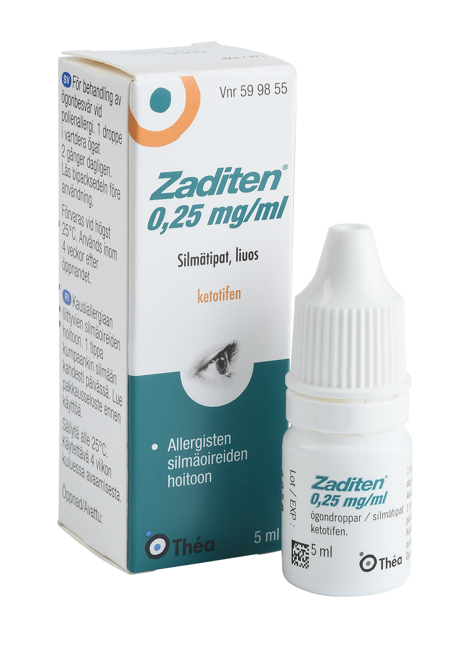 ZADITEN 0,25 mg/ml silmätipat, liuos 5 ml