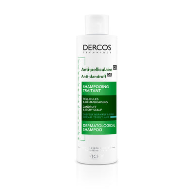 Vichy Dercos Anti-dandruff hilseshampoo normaaleille ja rasvoittuville hiuksille