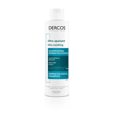 Vichy Dercos Ultra-Soothing Shampoo normaalille ja rasvoittuvalle hiuspohjalle