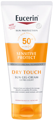 Eucerin Sun Dry Touch Ultra Light SPF50+ aurinkovoide kasvoille ja vart 200 ml