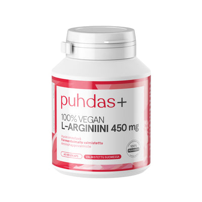 Puhdas+ L-Arginiinikapseli 450 mg 60 kapselia