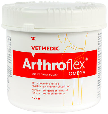 Arthroflex Omega jauhe -täydennysrehu koirille nivelten hyvinvointiin 400 g