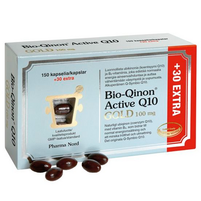 Bio-Qinon Active Q10 GOLD 100 mg - ERIKOISPAKKAUS 180 kaps.