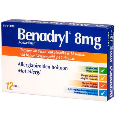 Benadryl 8 mg 12 kaps.