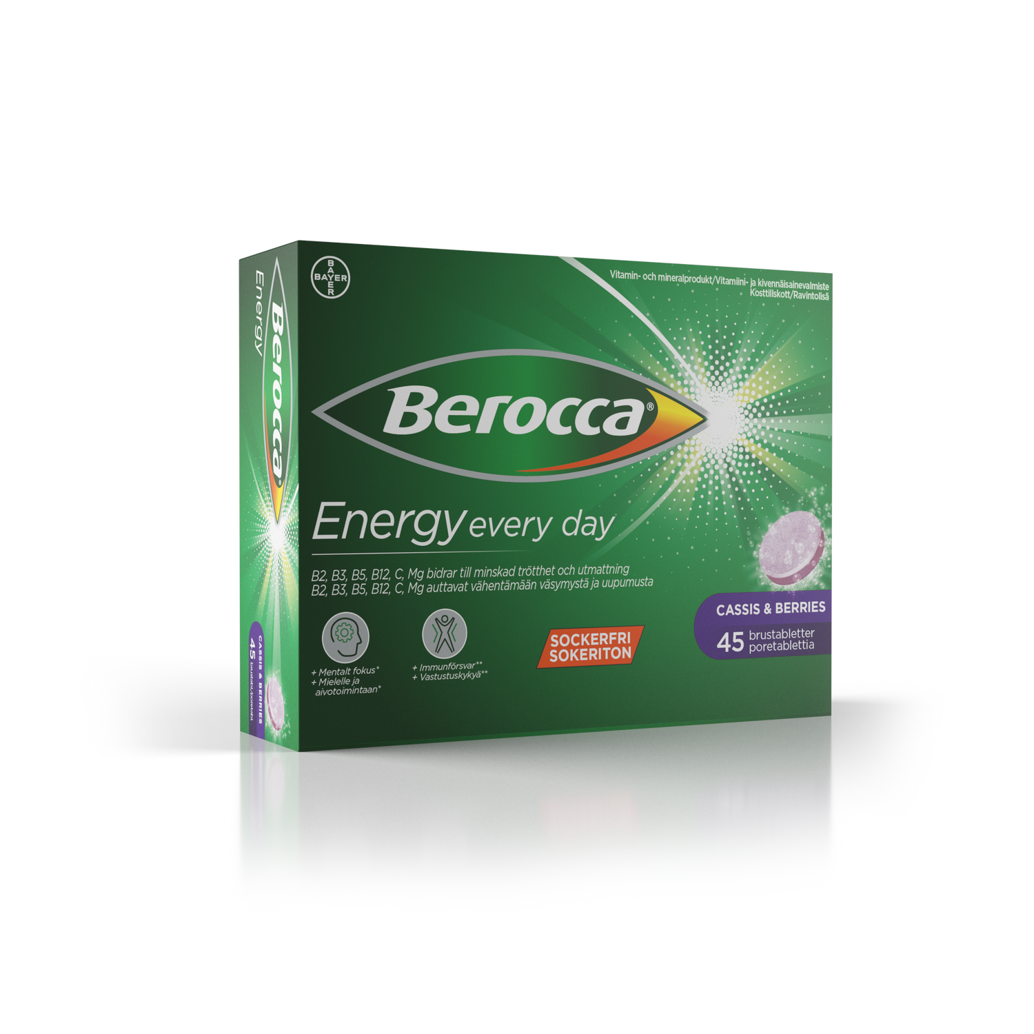 Berocca Energy Cassis & Berries 45 poretablettia