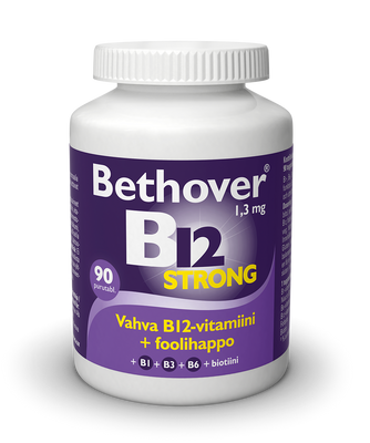 Bethover Strong B12 Mansikka - Eri pakkauskokoja
