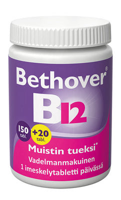 Bethover 1 mg B12-vitamiini 150+20 purutablettia Kampanjapakkaus