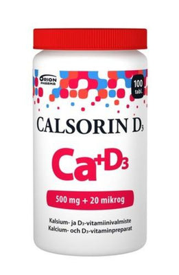 Calsorin 500mg + D3 20mikrog tabletti 100 tabl.