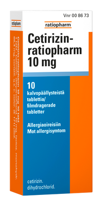 Cetirizin-ratiopharm 10 mg - eri kokoja