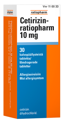 Cetirizin-ratiopharm 10 mg - eri kokoja