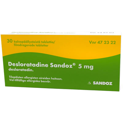 Desloratadine Sandoz  5 mg tabletti - eri kokoja