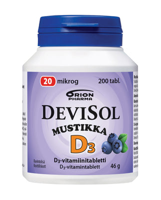 Devisol Mustikka 20 mikrog imeskelytabletti 200 kpl