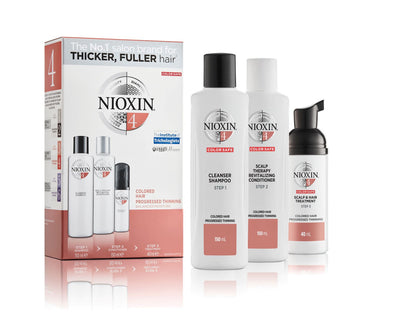 NIOXIN Trial Kit System 4  150+150+50 ml Värjätyille, selvästi ohentuneille hiuksille